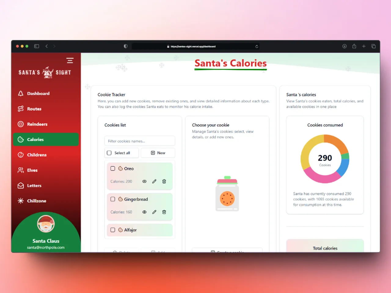 Santa's Sight - Plataforma de administracion navideña