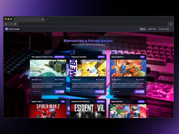 Polvos Azules - Mini e-commerce de videojuegos